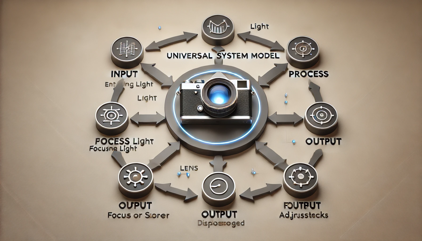 What is the Universal System Model of a Camera?